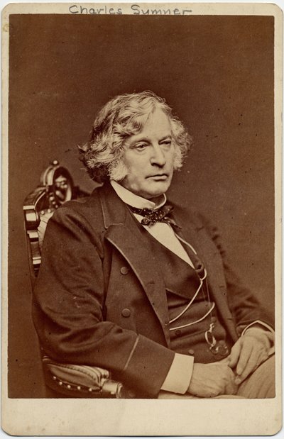 Charles Sumner (1811-74), US-Senator; Foto von George Warren, Boston von American Photographer